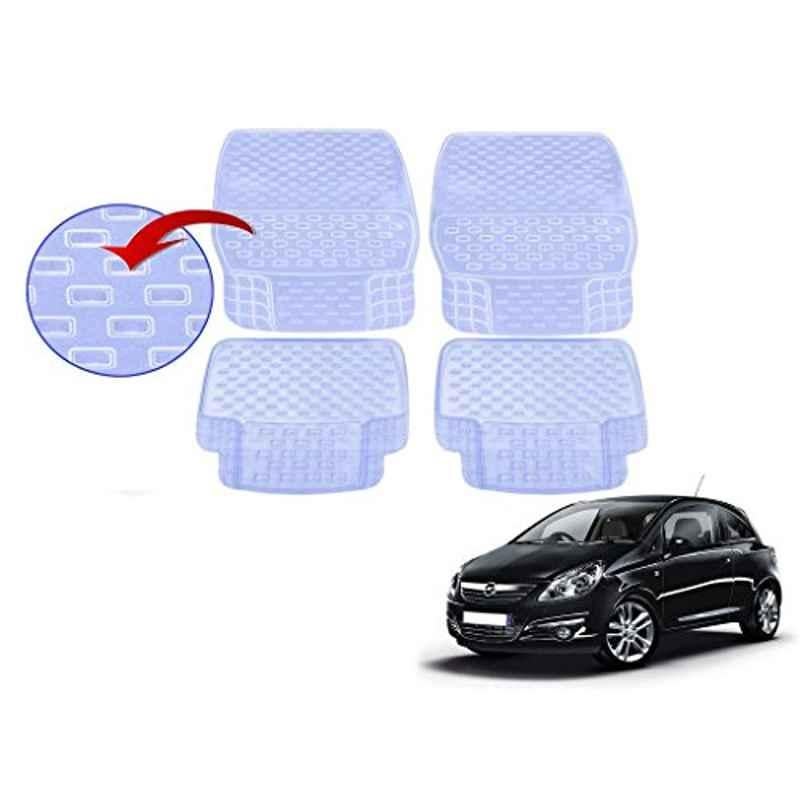 Kozdiko 93043 4 Pcs Rubber & PVC Clear Car Floor Mat Set for Opel Corsa
