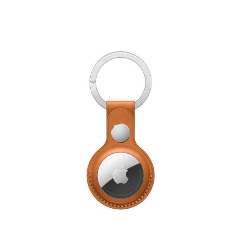 Apple AirTag Leather Golden Brown Key Ring, MMFA3ZE/A