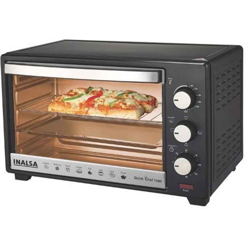 Inalsa 16L Quick Chef 16BK Black Oven Toaster Griller