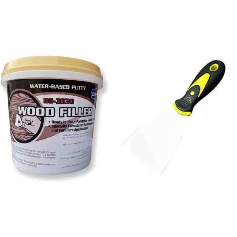 Abbasali 1kg Water Based Wood Filler with 3 inch Scrapper