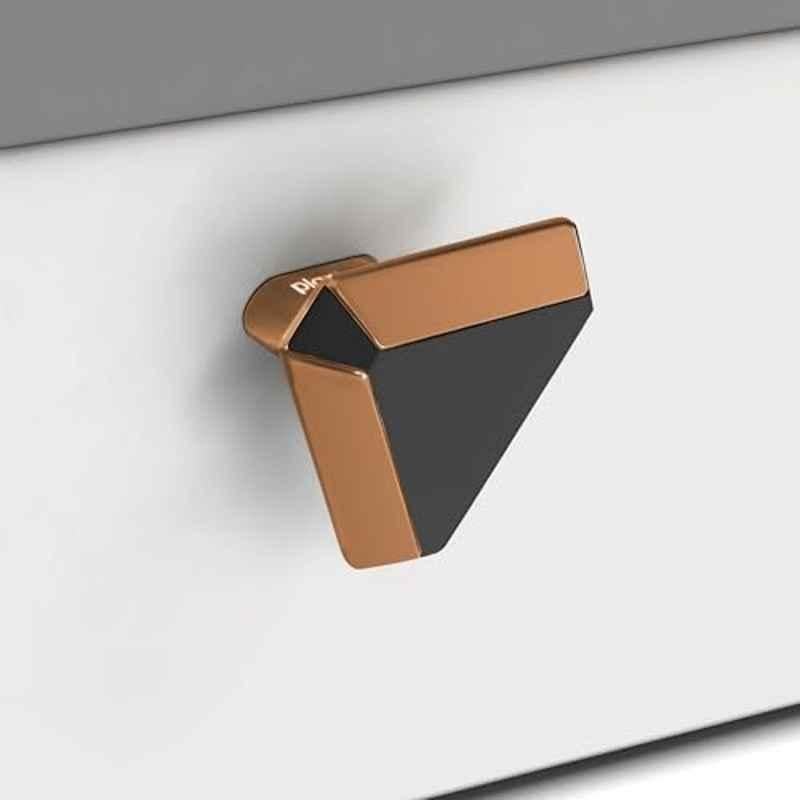 Plantex Knobs for Drawer/Drawer Knobs/Triangle Knob for Cabinets/Drawer Handle/Pull-Push Knob for Kitchen/Bedroom Drawers SH-431, Rose Gold & Grey