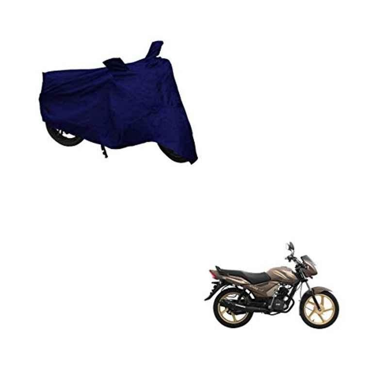 Kozdiko Polyester Matty Blue Dust & Waterproof Bike Body Cover with Mirror Pocket for TVS Star City Plus
