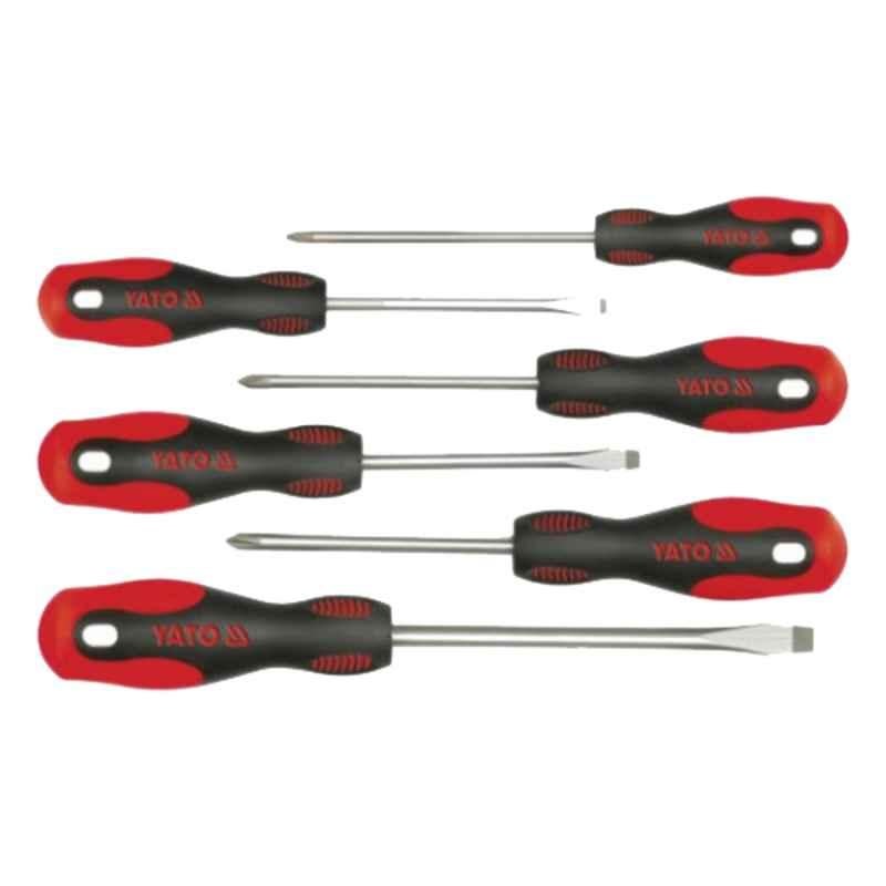 Yato 6 Pcs Chrome Molybdenum Steel Screwdriver Set, YT-2783