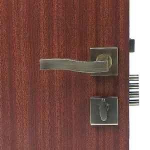 Handle Waala Rose Viva 60mm Stainless Steel Antique Brass Finish Cylindrical Plate One Side Key Mortise Door Lock Set