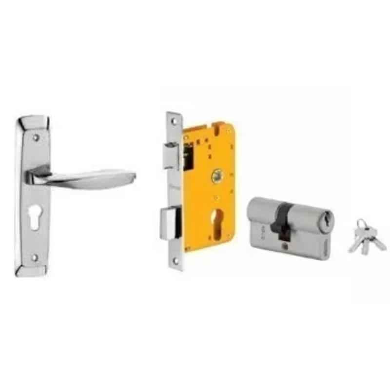 Dorset HL Series Zara 70mm Stainless Steel Door Handle Lock Set with Both Side Key Cylinder (Pack of 2)