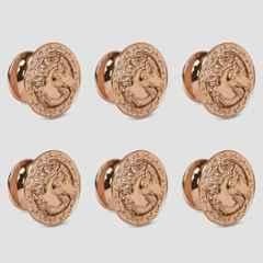 Plantex Horse Face Knobs for Drawer/Kitchen Cabinet Knobs/Pulls Handles for Wardrobe Kitchen (Pack of 6) Rose Gold