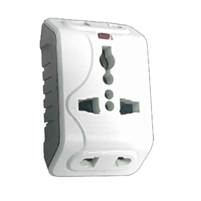 Gold Coast 6A Polycarbonate White Universal Multi Plug Adaptor, 2173-WH