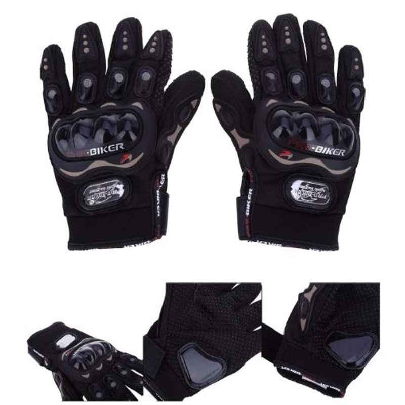 Love4ride Probiker Synthetic Leather Black Bike Gloves