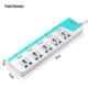 iBELL SG505X 2500W ABS White 5 Way Spike Guard with Individual Switch