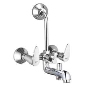 ZAP Nova Brass Silver Chrome Finish 3-in-1 Wall Mixer