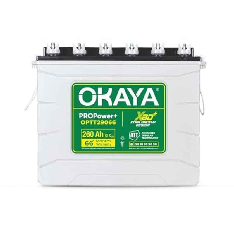 Okaya PROPower+ 260Ah 12V Tall Tubular Inverter Battery with XBD+ Technology, OPTT29066