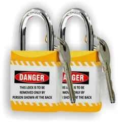 Asian Loto Yellow Regular Shackle Jacket Padlock, ALC-LPR-YY (Pack of 2)