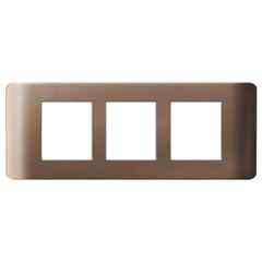 Schneider Electric ZENcelo 6 Module Silver & Bronze Fixing Cover Frame, IN8406C(SZ)