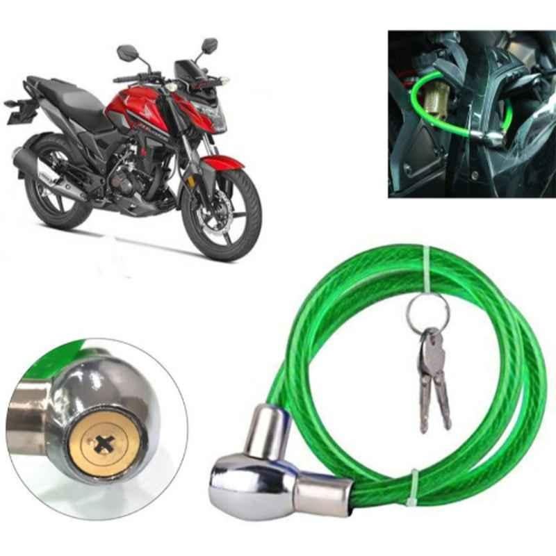Auto Pearl PVC & Plastic Green Heavy Duty Cable Lock for X-Blade, 294