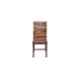 Angel Furniture 2 Pcs 39x18x18 inch Honey Finish Wood Stripped Sitting Chair Set, AC-09DD