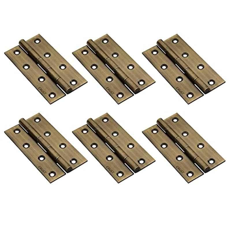 Buy Saze 6 Pcs 4 inch 2mm Stainless Steel Antique Matt Finish Door Butt  Hinges Set Online At Price ₹792