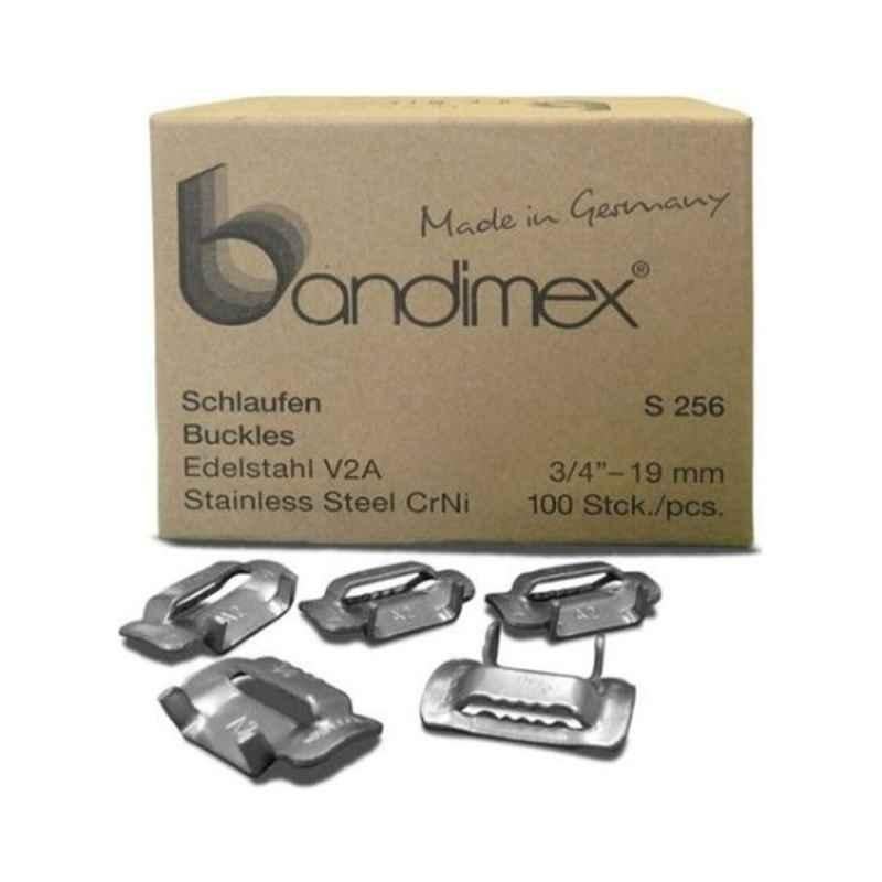 Bandimex 100 Pcs 3/4 inch Silver Schlaufen Buckles, S-256
