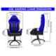 ASE Gaming Gold 135kg Leather High Back Blue & Black Ergonomic Gaming Chair