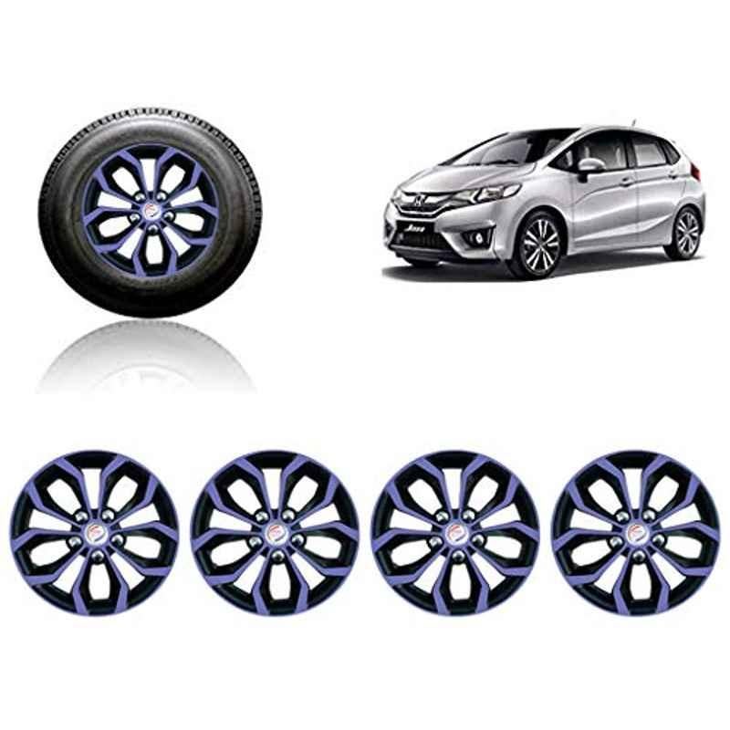 Auto Pearl 4 Pcs 15 inch ABS Violet & Black Car Wheel Cover Set for Honda Jazz