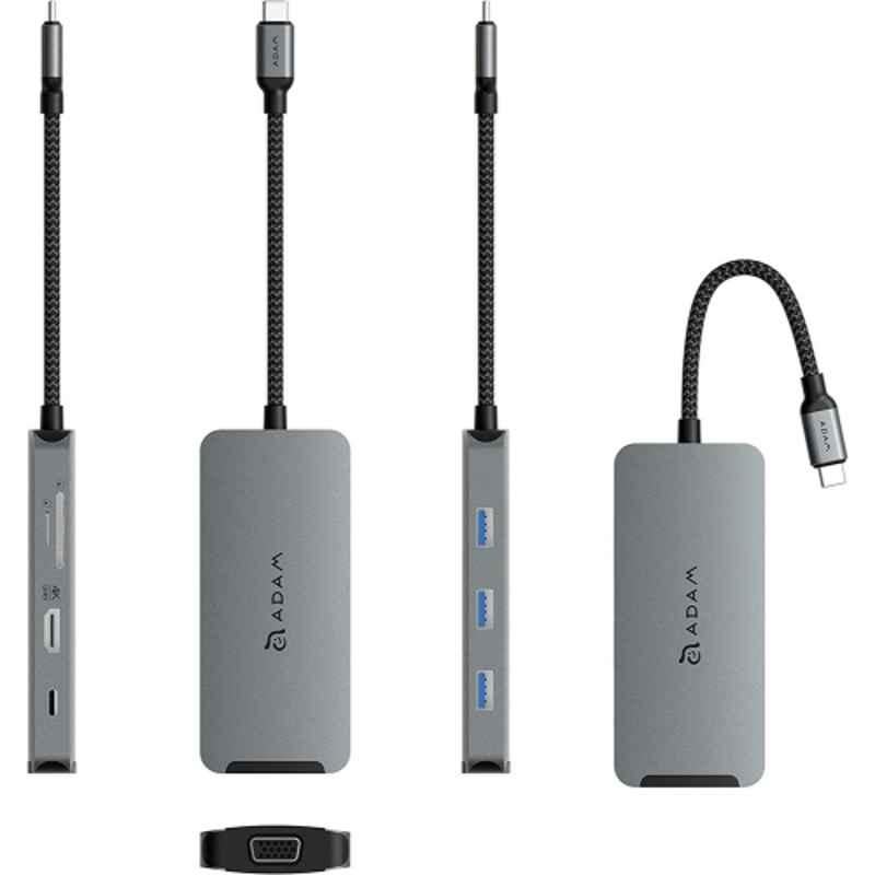 Adam Elements CASA A08 USB-C 3.1 8 Port Hub, AAPADHUBA08GY