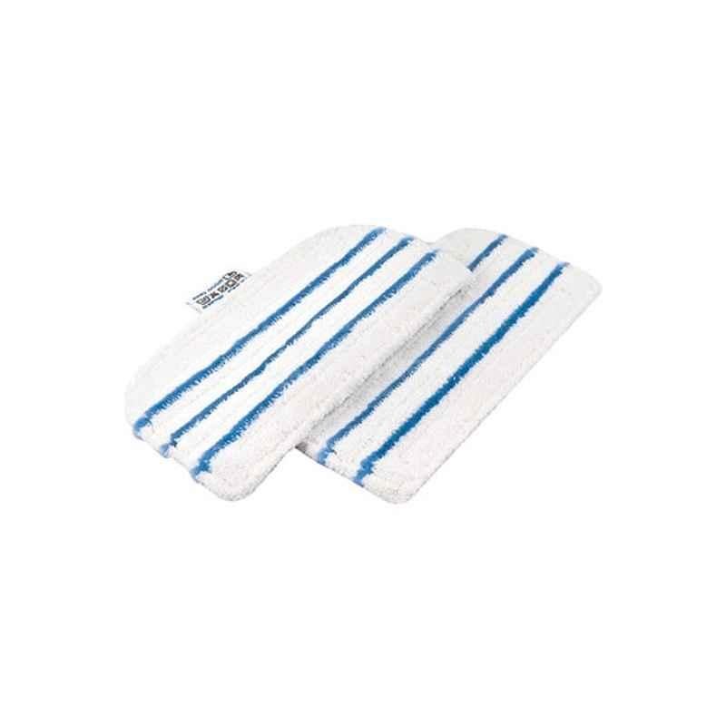 Black & Decker 2Pcs White & Blue Steam Mop Replacement Pads Set, FSMP20-XJ