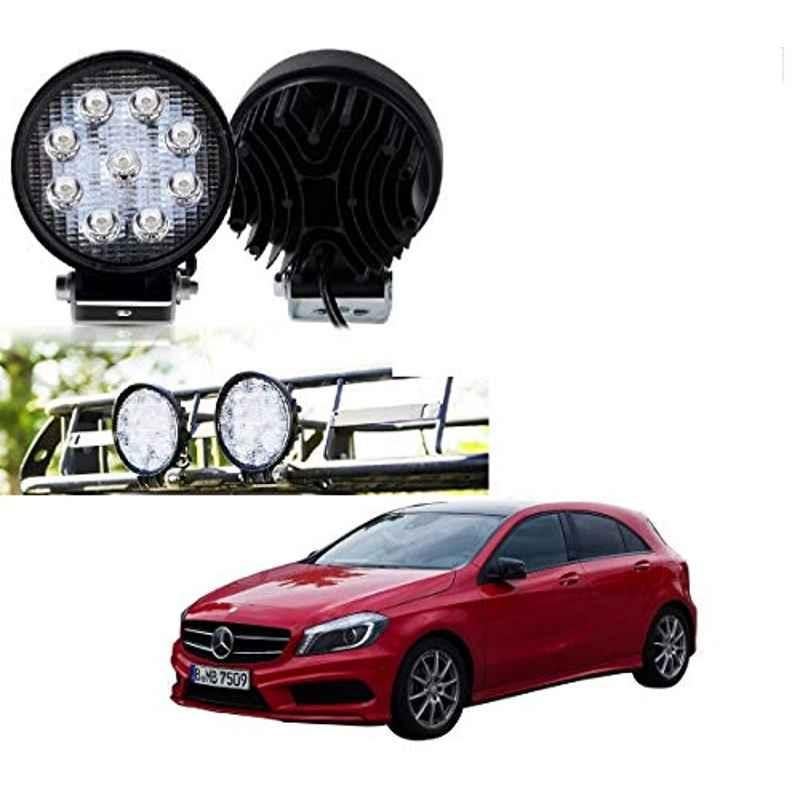 Kozdiko 2 Pcs 27W 4 inch 9 LED Waterproof Round White Fog Light Set with Mounting Brackets for Mercedes Benz A-Class, kozd_20019