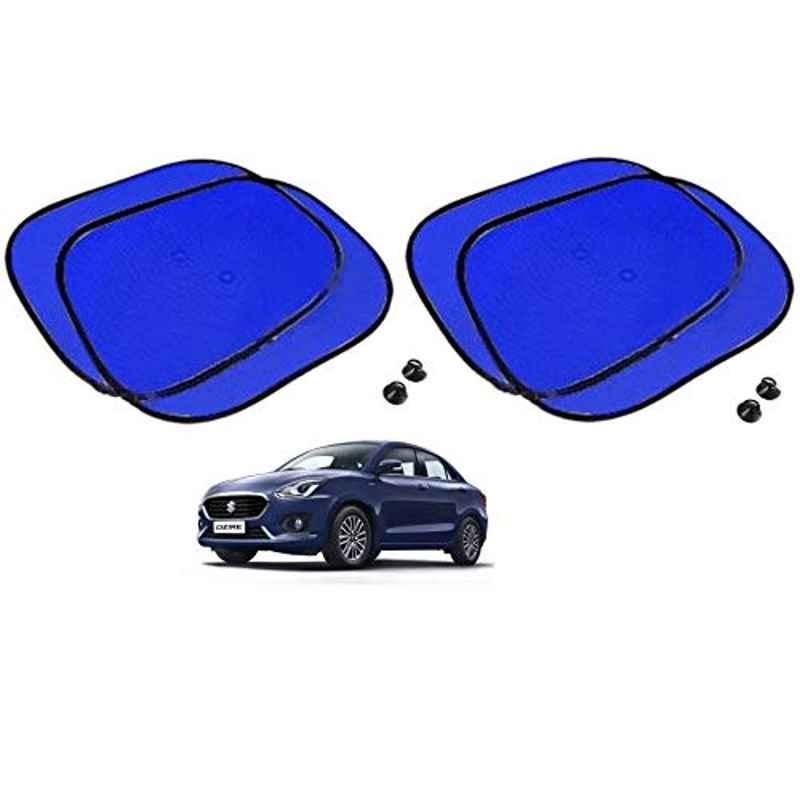 Kozdiko 4 Pcs Blue Chipkoo Car Window Sunshade Curtain Set for Maruti Suzuki Swift Dzire 2017, koz_83025
