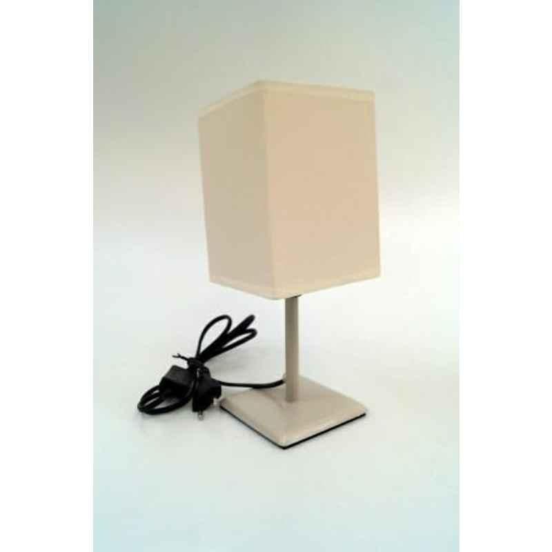 Tucasa Metal Table Lamp with Off White Cotton Shade, P1-F-1
