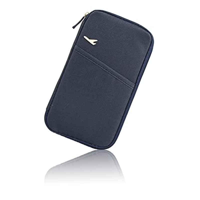 Rubik 25x13x2cm Navy Blue Multi Pocket Passport Wallet