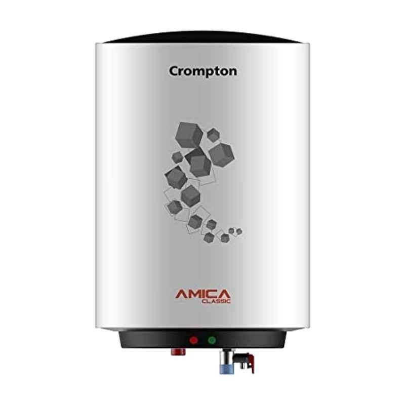 Crompton Amica Classic 25 Litre 2000W Metal White Storage Water Geyser with 2 Years Warranty