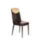 Teal Orbit Faux Leather Brown & Beige Dining Chair, 19002045
