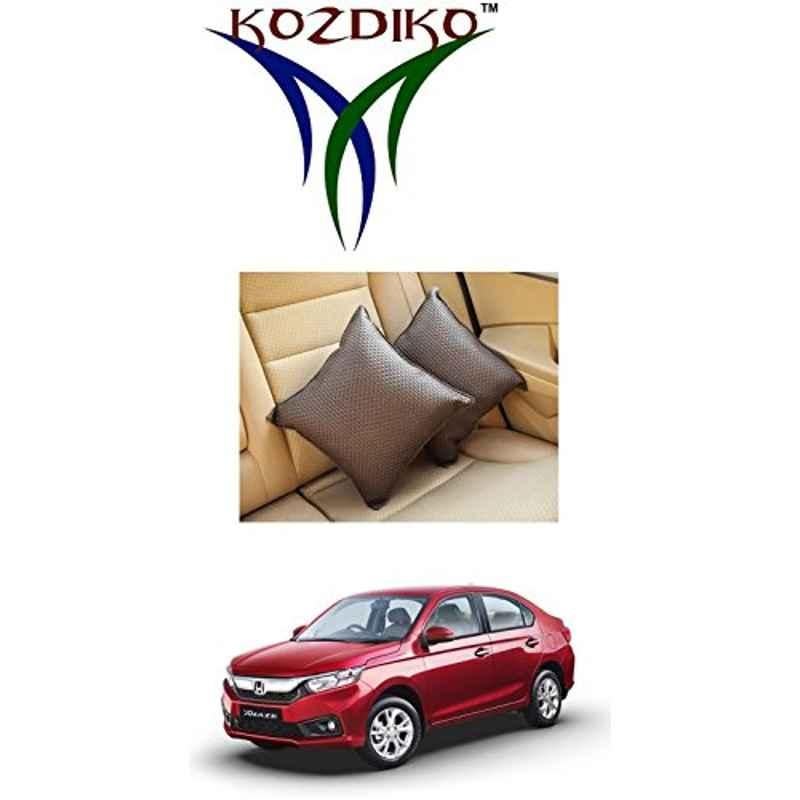 Kozdiko 2 Pcs Maroon Cola Car Seat Cushion Pillow Set for Ford Fiesta