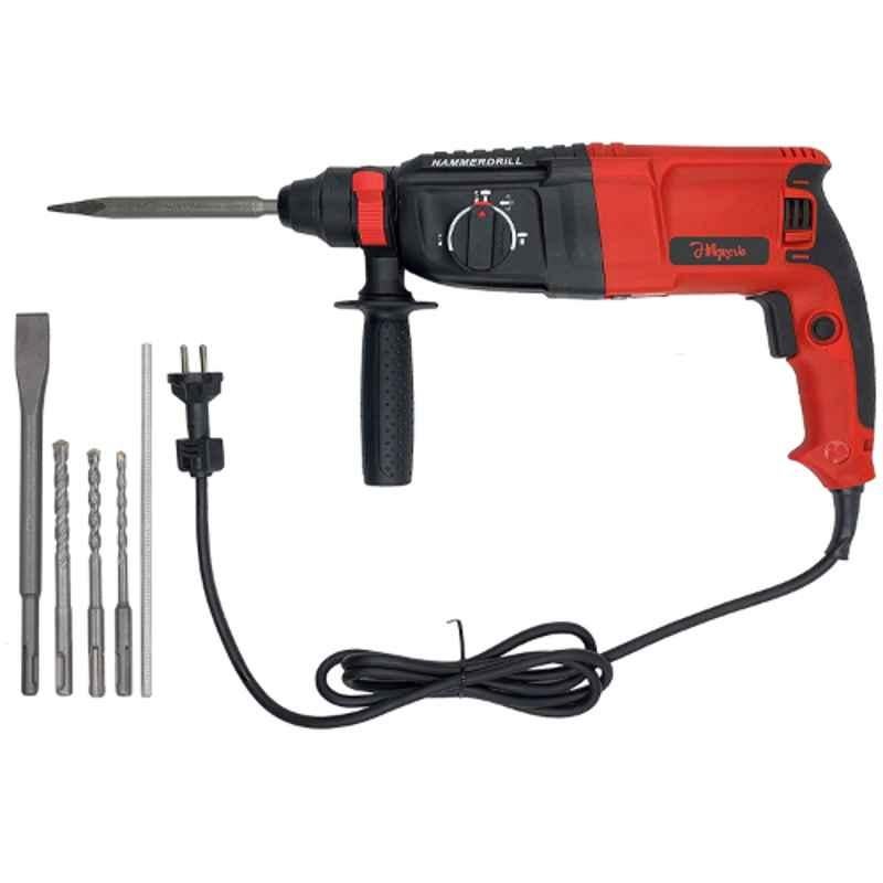 Hillgrove 1200W 26mm Red Hammer Drill Machine with 4 Bits, HG0086