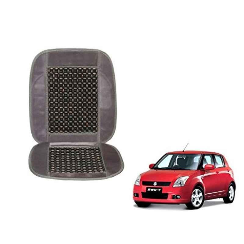 Kozdiko Wooden Beads Car Seat Cushion with Velvet Border for Maruti Old Swift