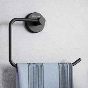 Plantex Stainless Steel Towel Ring for Wash Basin/Towel Hanger for Wash Basin/Napkin Holder for Bathroom/Towel Hanger/Bathroom Accessories Black Half Square