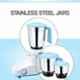 Bajaj Ion 500W White Mixer Grinder with 3 Jars