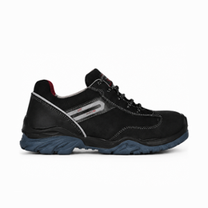 Perf Typhoon Low Nubuck Leather Composite Toe Black Safety Shoes, Size: 10