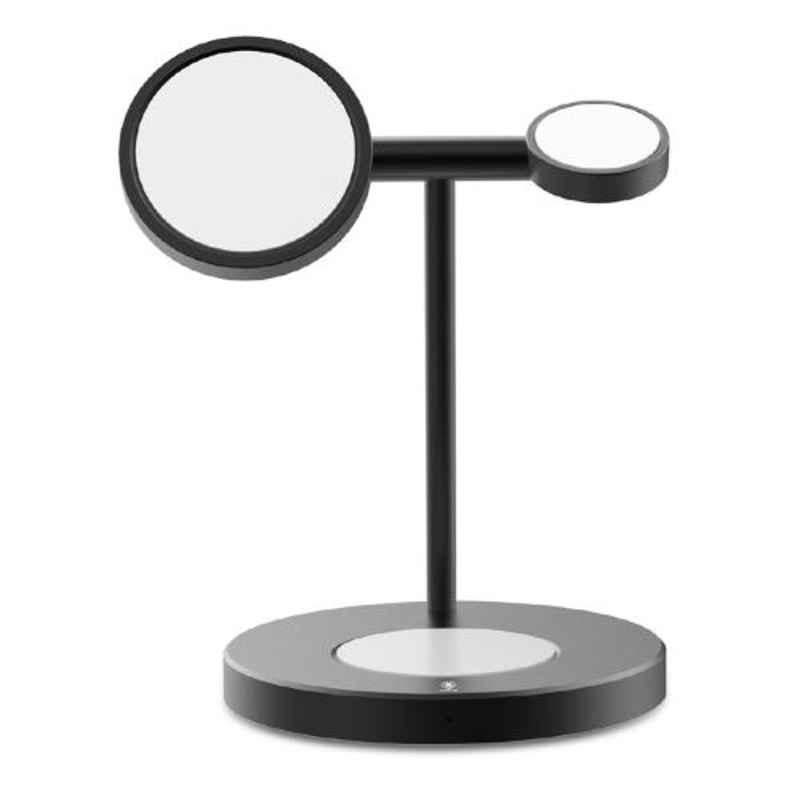 Green Lion 15W Black 3-in-1 Magnetic Fast Wireless Charger, GN3IN1MWCBK
