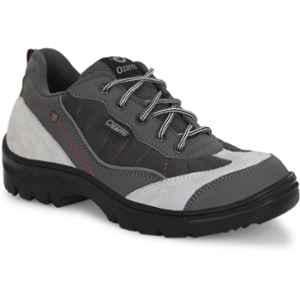Ozarro Genuine Leather Steel Toe Grey Safety Shoes, S4447, Size: 7