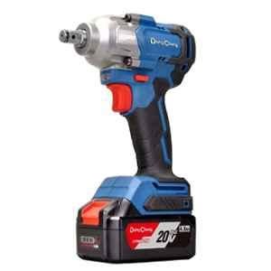 Dongcheng 12.7mm 488Nm Cordless Brushless Impact Wrench with 2 Pcs 20V 4Ah Battery & Charger, DCPB488 Type-EM