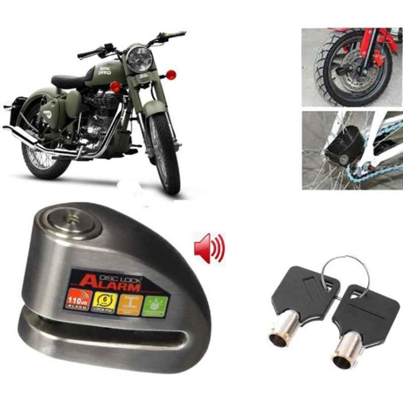 Auto Pearl Steel Black Anti-Theft Alarm Disc Brake Lock for Battle Green, Lock_530