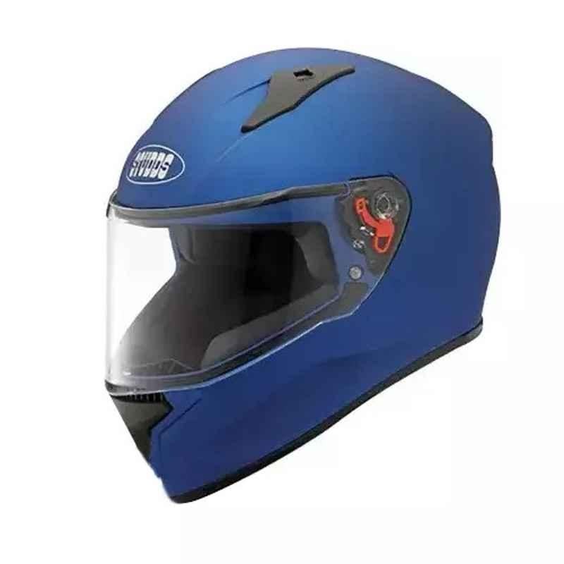 Studds Thunder Expanded Polystyrene Matt Blue Full Face Full Face Helmet, Size: Large