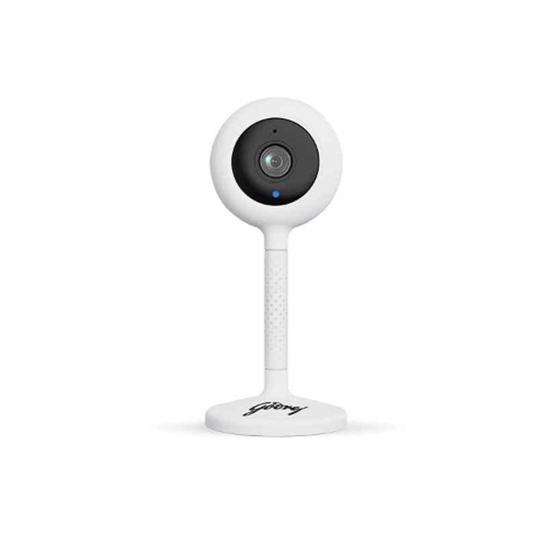 Godrej 2MP 1080p Spotlight Flexi Neck WiFi Smart White Security Camera with Cloud Storage, Two Way Talk, Night Vision & Intrusion Alarm System