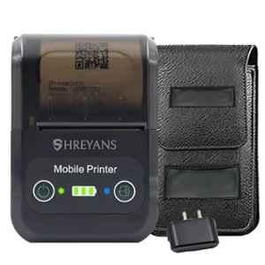 Shreyans 58mm 2000mAh Black USB & Bluetooth Mini Inkless Thermal Printer, SRS588