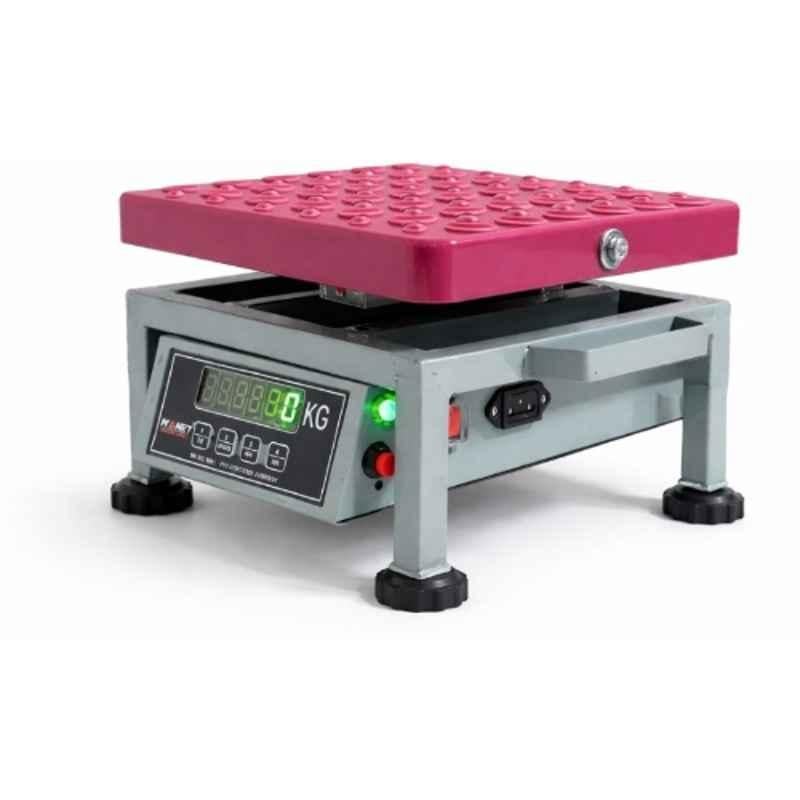 Monet 10x10 inch 50kg Mild Steel & Rubber Portable Weighing Scale with Dual Display & 2 Days Battery Backup