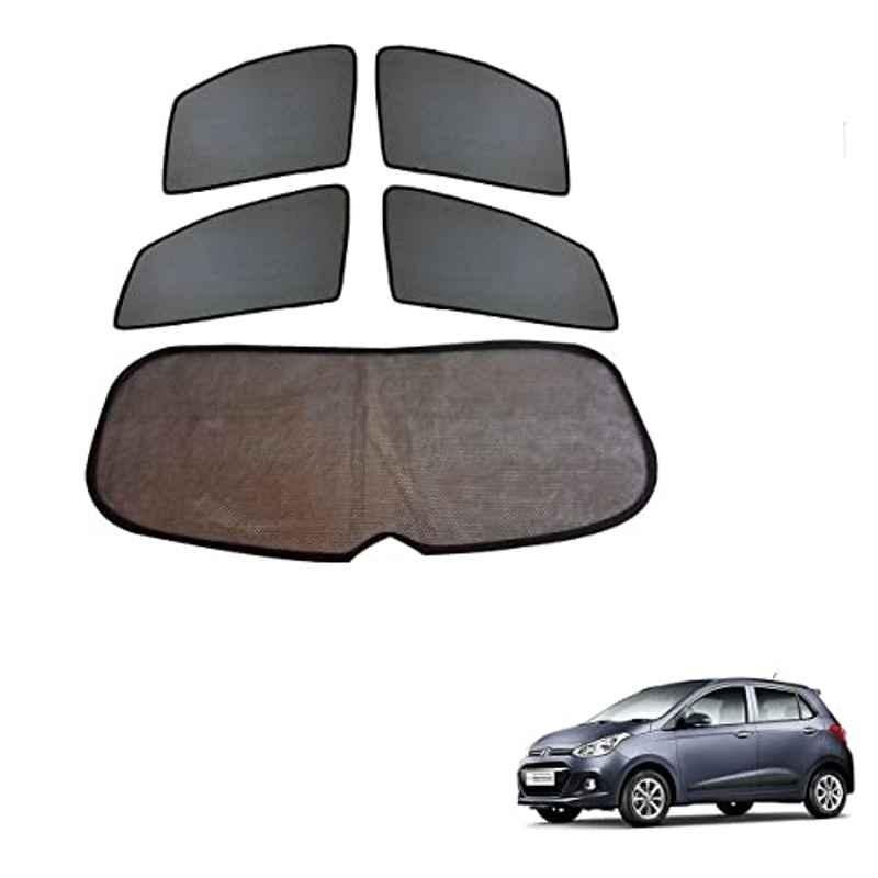Kozdiko 5 Pcs Black Half Dicky Magnetic Sunshades Set for Hyundai Grand i10