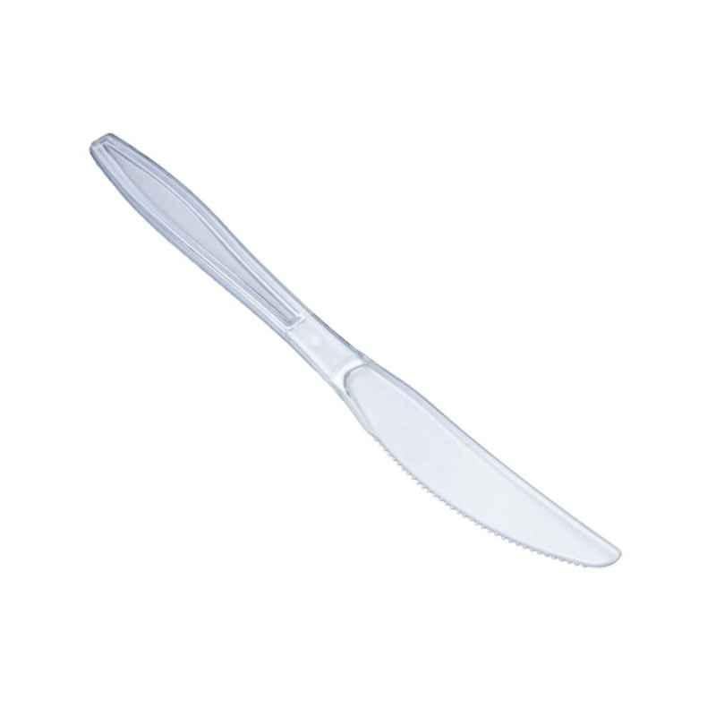 Hotpack 50Pcs Plastic Clear Knife Set, CPK