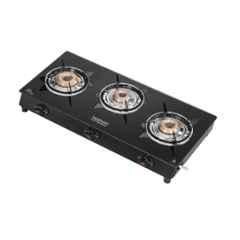 Hindware Benecio Plus 3B AI Glass Top Cooktop with 3 Brass Burner & Automatic Ignition, CT 100195