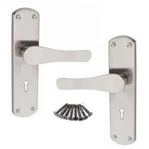 Ojass 2 Pcs 8 inch Alloy Steel Stainless Steel Mortise Door Handle Set, S089SS