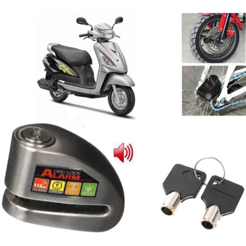 Auto Pearl Steel Black Anti-Theft Alarm Disc Brake Lock for Swish 125, Lock_618